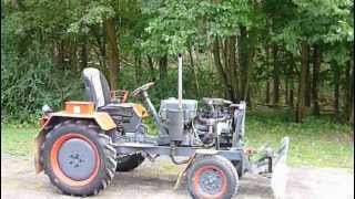 eigenbau traktor mit opel corsa motor und schiebeschild [upl. by Orbadiah349]