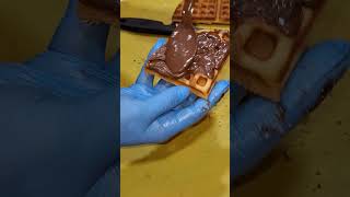 Purely Nutella waffle waffle nutella newvideo food [upl. by Aseram]