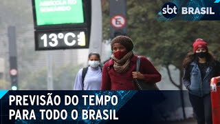 Ciclone extratropical impulsiona o frio no Brasil  SBT Brasil 120824 [upl. by Colier]