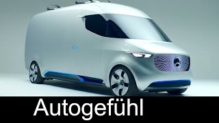 Mercedes Vision Van future MB Sprinter concept drones amp semiautomatic delivery systems [upl. by Yzdnil]