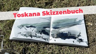 Toskana Skizzenbuch Flipthrough pleinair sketchbook abstractlandscape tuscany [upl. by Eejan582]