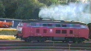 Deutsche Bundesbahn  DieselPower auf der Insel Sylt  BR 218  Eisenbahn 1990 [upl. by Ellehcin]