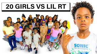 20 GIRLS VS 1 RAPPER LIL RT [upl. by Ittam908]