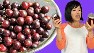 MUSCADINE Taste Test amp How to Make amp Can Jelly  Fruity Fruits [upl. by Eisso373]