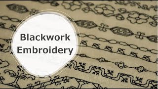 Blackwork Embroidery Tutorial An Introduction to DoubleRunning Reversible Stitch [upl. by Wincer]