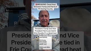 🚨BREAKING Dead Heat Between Trump and Harris in PA Swing County [upl. by Yentihw]