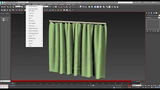 5 3d max  tutorial  Creating a Curtain  Создание штор с вертикальными складками [upl. by Nylssej828]