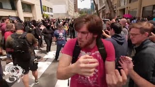 Berkeley Footage shows Ulock beating at rally for Donald Trump [upl. by Lakin]