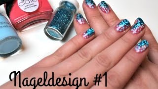 Nageldesign 1  mit GLITZER  einfach schnell [upl. by Nichols]