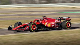 Ferrari SF24 F1 2024 Car Filming Day at Fiorano Circuit [upl. by Yhtomiht]