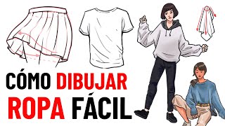 CÓMO DIBUJAR ROPA En un Simple Paso [upl. by Loferski]