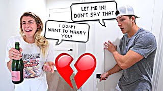 Getting Drunk With The Door Locked Prank On Fiance CUTE REACTION [upl. by Netsriik]