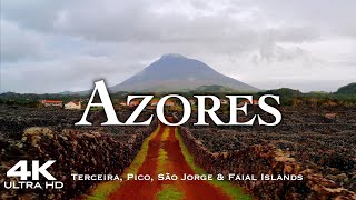 AZORES ISLANDS 🇵🇹 Drone 4K Açores  1 Hour Aerial film of Terceira Faial Pico São Jorge  Portugal [upl. by Sihon272]