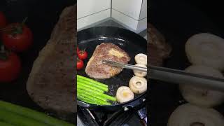 Medium sized fried wagyu with vegetables  ASMR Food [upl. by Lanfri]