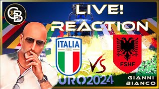 ITALIA ALBANIA EURO24  LIVE REACTION [upl. by Aicirtam546]