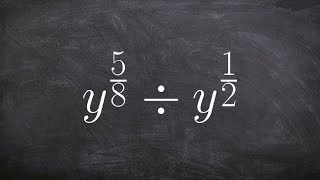 Dividing two exponents with rational powers to simplify the expression [upl. by Yboc468]