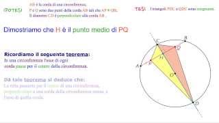 Sia AB una corda di una circonferenza P e Q sono due punti della corda tali che AP ≅ QB Ecc [upl. by Rufus]