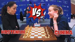 Kosteniuk Alexandra VS Gunina Valentina World Blitz Chess 2023  R6 [upl. by Laden]