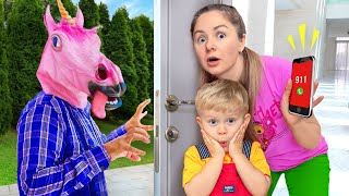 Whos At the Door  More Kids Videos by Diana and Roma Family [upl. by Fabrienne729]