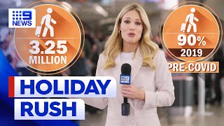 Sydneysiders brace for airport traffic delays as school holidays begin  9 News Australia [upl. by Sowell]