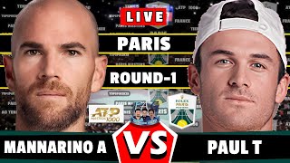 🔴LIVE A Mannarino vs T Paul • Rolex Paris Masters 2024 Round 1 Mannarino Paul tennis ATP [upl. by Christal]