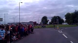 Olympic Torch Route Crowds Ackworth Roundabout West Yorkshire [upl. by Elmaleh413]