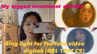 Digitek Ring light drl 18RTC9 full and honest reviews best for beginners ringlight vloginglight [upl. by Nahsaj]