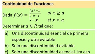 Discontinuidades Evitables y Esencial de Primera Especie [upl. by Dorej]