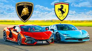 Lamborghini Revuelto v Ferrari SF90 v Porsche 918 DRAG RACE [upl. by Esirrehc]