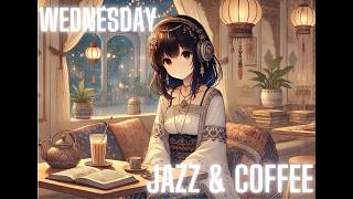 【Wednesday】Lofi Jazz Beats with Cute Anime Girl Art  Perfect for Study Work Relax [upl. by Dory]