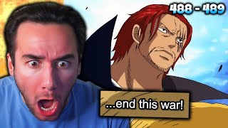 SHANKS STOPS THE WAR IN MARINEFORD One Piece Reaction [upl. by Kcirednek167]