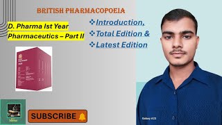 quotBritish Pharmacopoeia Pharmaceutis  Unit  1  D Pharm 1st yearquot [upl. by Oicapot]