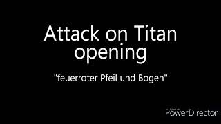 Attack on Titan  opening Feuerroter Pfeil und Bogen 1HOUR [upl. by Sparrow]