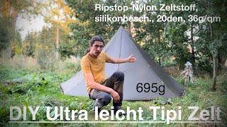 DIY Ultra leicht Tipi Zelt Vorstellung [upl. by Sihonn]