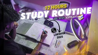 My STUDY ROUTINE as a 12 GRADE🚀 JEE 2025 ASPIRANTS  Study vlog 🔥 iitjee [upl. by Rhody323]