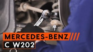 MERCEDES W202 Spurstangenkopf wechseln AUTODOC TUTORIAL [upl. by Bondy]