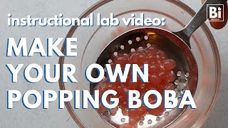 HOW TO MAKE DIY POPPING BOBA easy athome science experiments with food [upl. by Fitting]