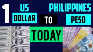 1 us dollar to philippine peso exchange rate today USD PHP [upl. by Lumbard574]