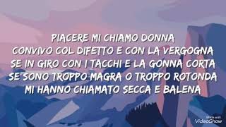 Chadia rodriguez feat Federica carta  bella così testo  lyrics  prod big fish [upl. by Ky]