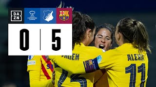 TSG 1899 Hoffenheim vs FC Barcelona 05  Resumen y goles  UEFA Womens Champions League 202122 [upl. by Parsifal]