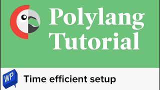 Polylang tutorial – Time efficient setup [upl. by Pacificia]