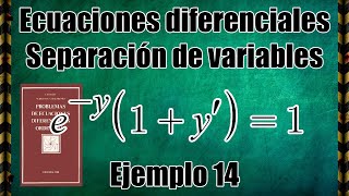 Ecuaciones Diferenciales Variables Separables Paso por Paso  Ejemplo 14  Problema 87 Makarenko [upl. by Kcirttap]