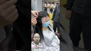 How does a bald girl get hair patch applied in a hair salon 😱🥰 [upl. by Miun]