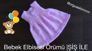 Şiş İle Pratik Bebek Elbisesi Örümü [upl. by Annasiul]