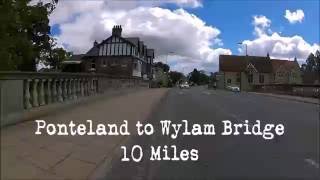 Newcastle Cycle Routes  Ponteland to Wylam 10 Miles HD POV [upl. by Gadmon844]