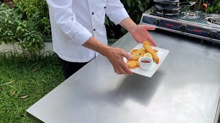 Old School Potato Scallops amp Battered Fish Recipe [upl. by Abana977]