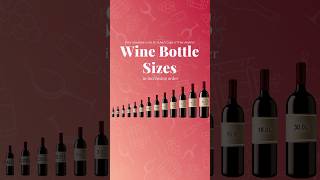 Wine bottle sizes in increasing order 🍷🤗 [upl. by Swift]