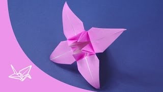 Origami Blume  Faltanleitung [upl. by Enavi869]