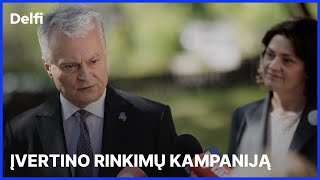 Prezidento rinkimai 2024 Balsuoja Gitanas Nausėda ir Diana Nausėdienė [upl. by Neyut]