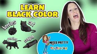 Learn Colors Song for Children  Black Color of the Day by Pattys Primary Songs  Sign Language [upl. by Ozen179]